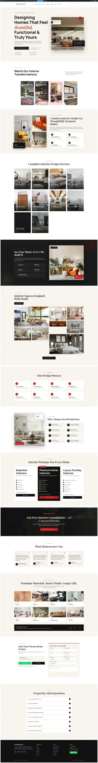 Fervid Creations interior website demo 4